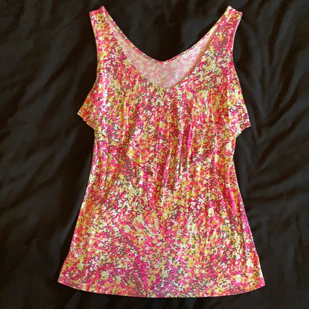 Floral print cotton tank, Merona, size XS
